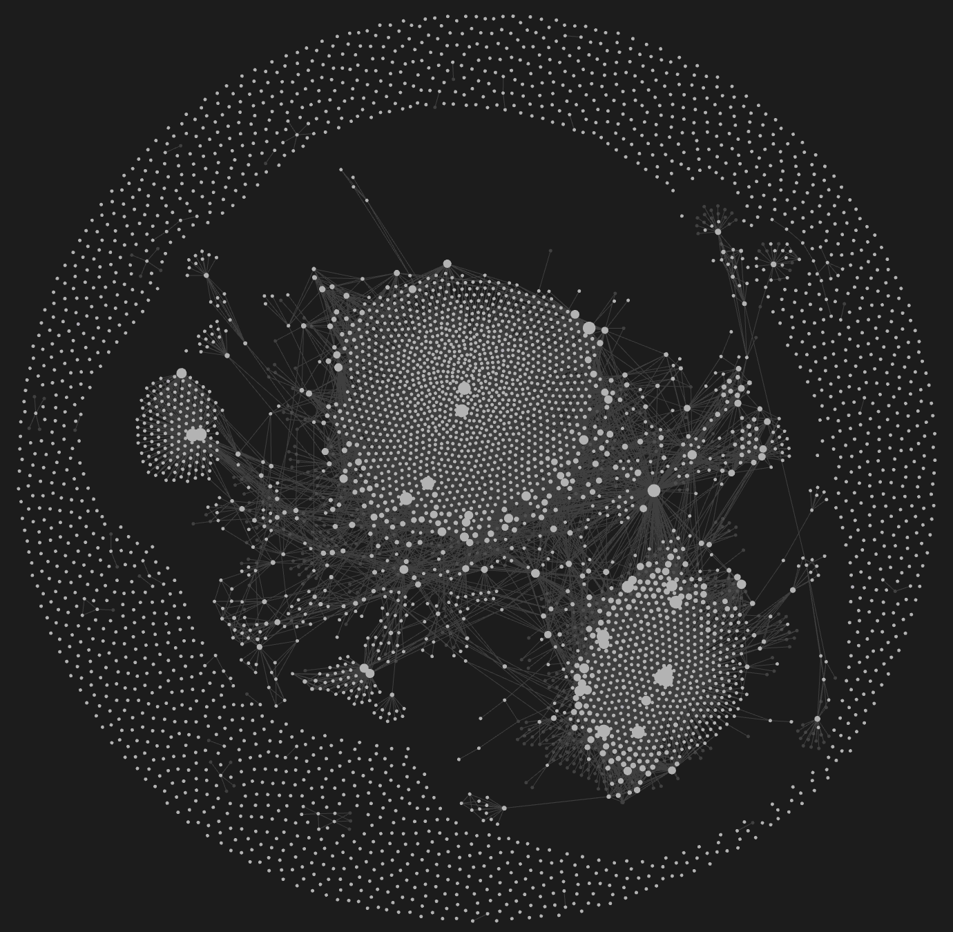 The graph view of my wiki in Obsidian
